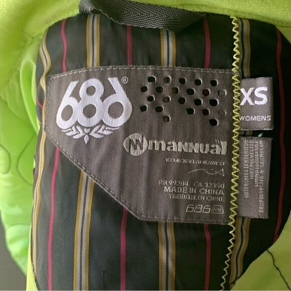 686 Snowboard Ski Jacket Graphic Neon Graphic Multicolor Sz XS - Picture 8 of 14